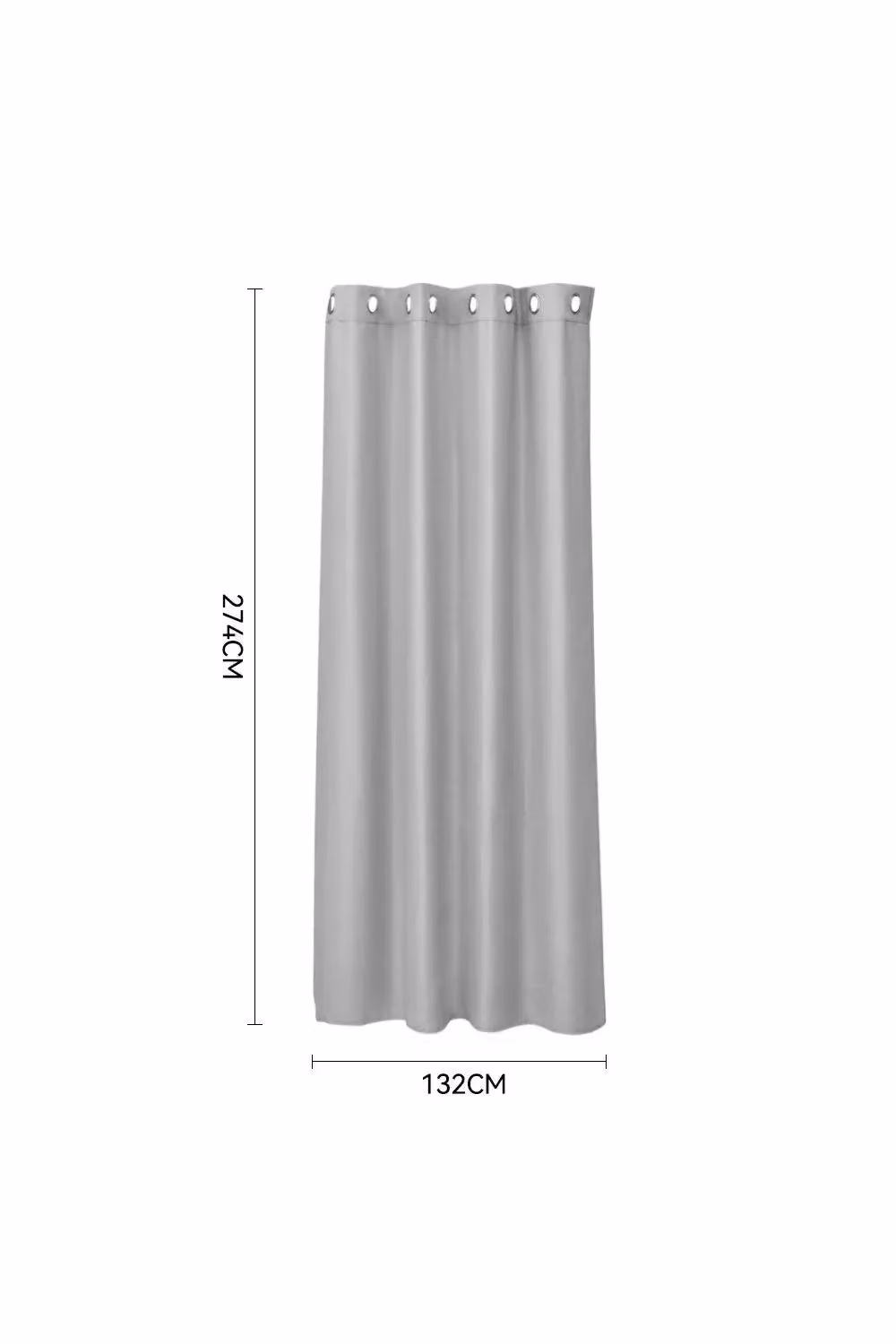 Garden Sanctuary Grey Waterproof Blackout Curtain Cloth with Eyelets, W: 274 cm, H: 274 cm – 2
