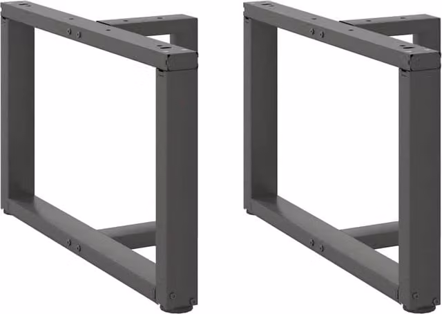 Berkfield Home T-Shaped Coffee Table Legs, 2 Piece Steel Set in Anthracite and Black, W: 70 cm, D: 25 cm, H: 42-43 cm – 1