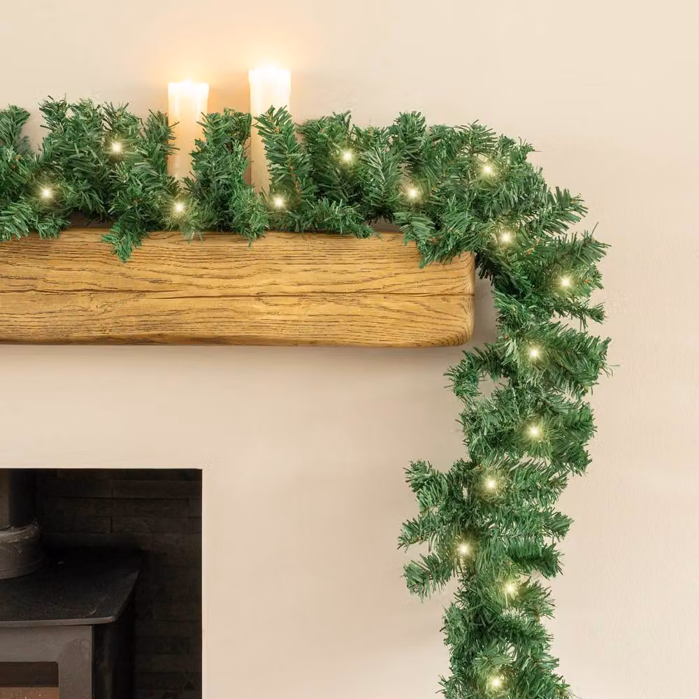 Marco Paul Luxury Traditional Green Christmas Pine Garland – 12