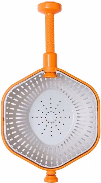 JML Salad Whizz Plastic Salad Spinner in White and Orange