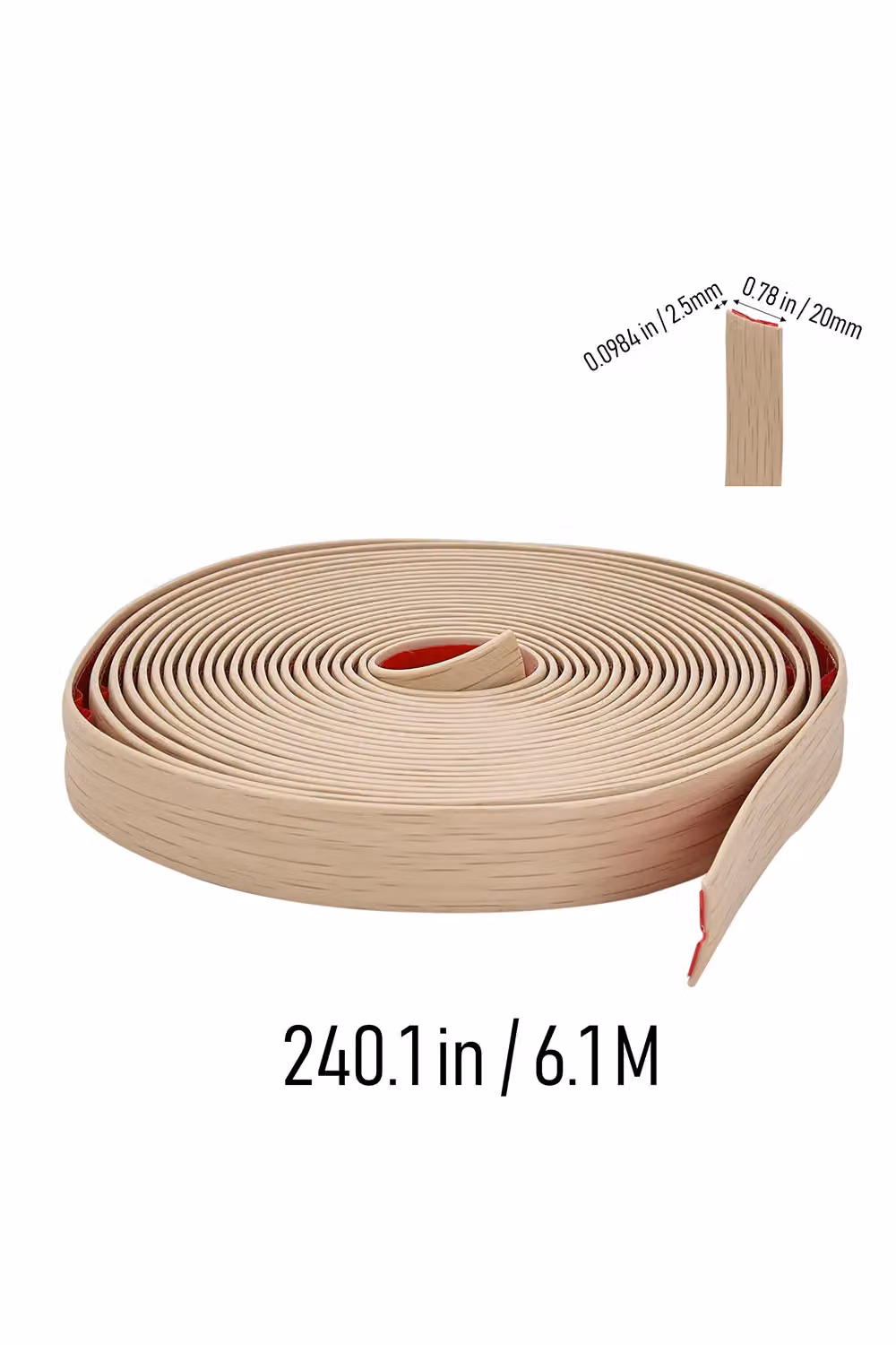 Living and Home Self Adhesive Wood Grain Edging Trim Strips in Natural Beige and Sand PVC Vinyl – 2