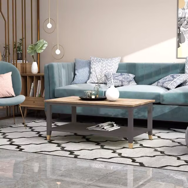 Cabinet Bits Palazzi Coffee Table in Grey, W: 100 cm, D: 56 cm, H: 45 cm – 1