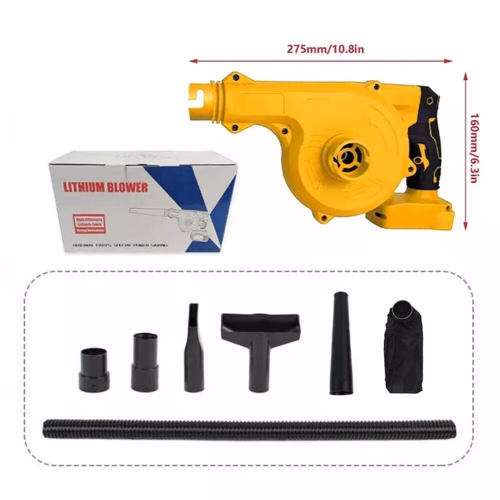 Kelvenix Cordless Leaf Blower and Vacuum Tool in Yellow with Rechargeable Battery – 2