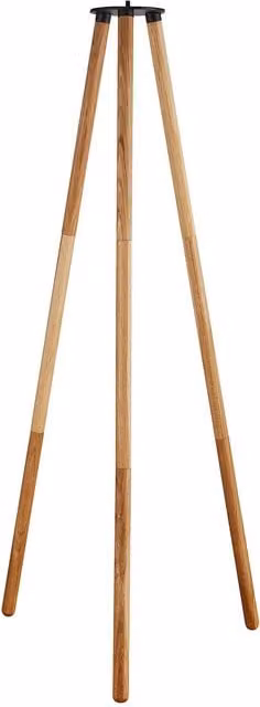Nordlux Scandinavian Dome Floor Lamp in Brown Wood with Warm White Light