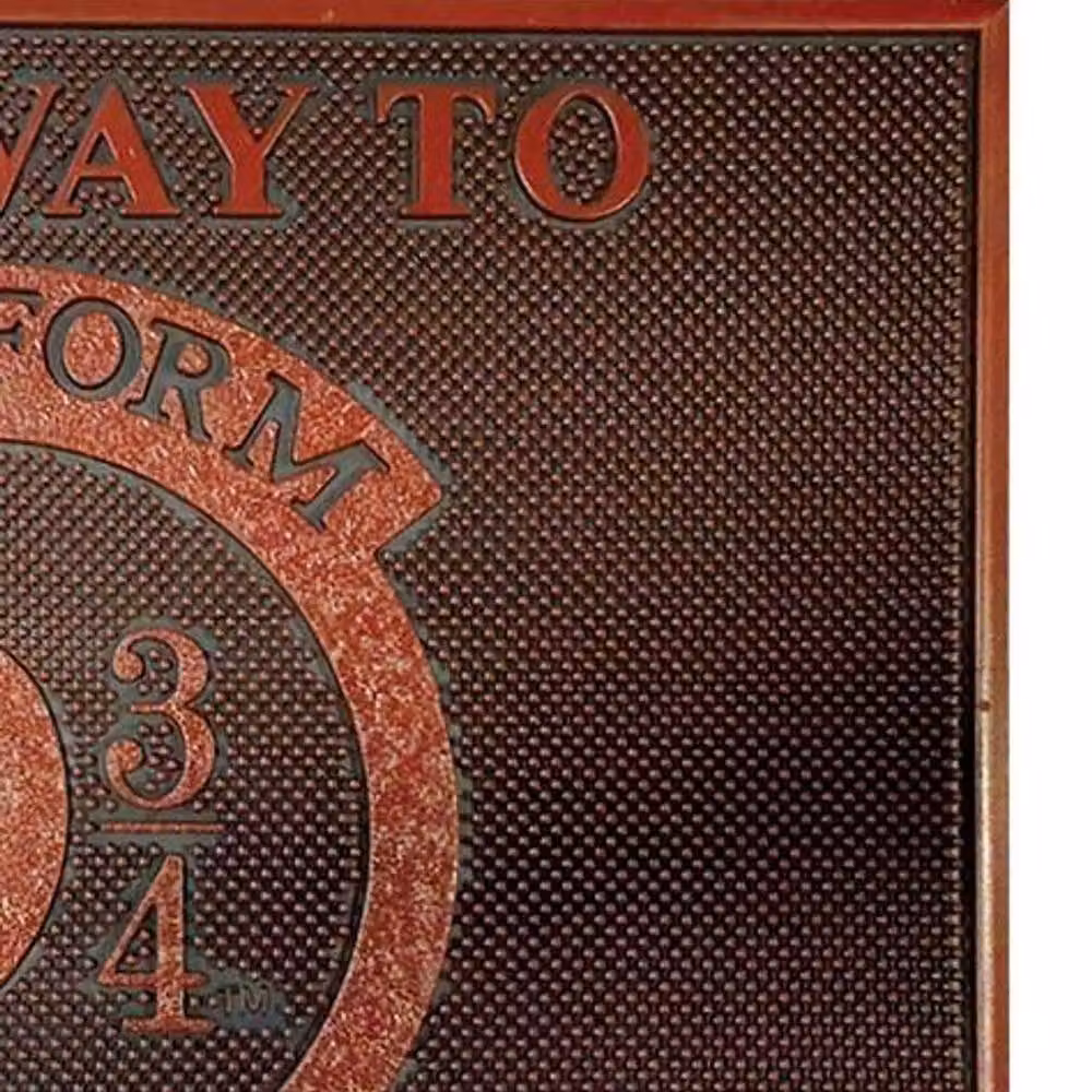 Harry Potter This Way To Platform 9 3/4 Rubber Door Mat, Brown, W: 60 cm, D: 40 cm – 2