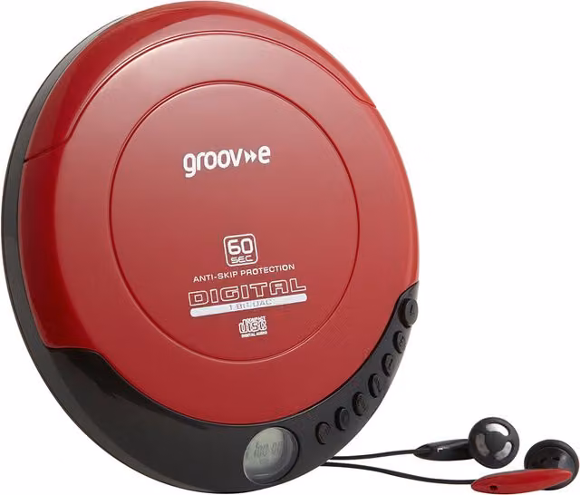 Groove Retro Series Personal CD Player - Red – 4