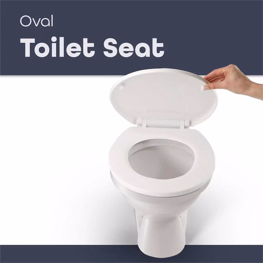 KORVIXA White Soft Close Toilet Seat Standard O Shape, W/D/H: 70 x 50 cm – 2