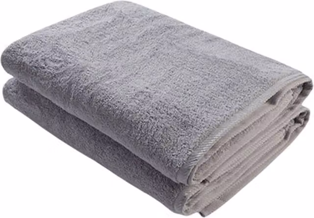 ARTG Fluffy Cotton Terrycloth Bath Towel in Light Grey