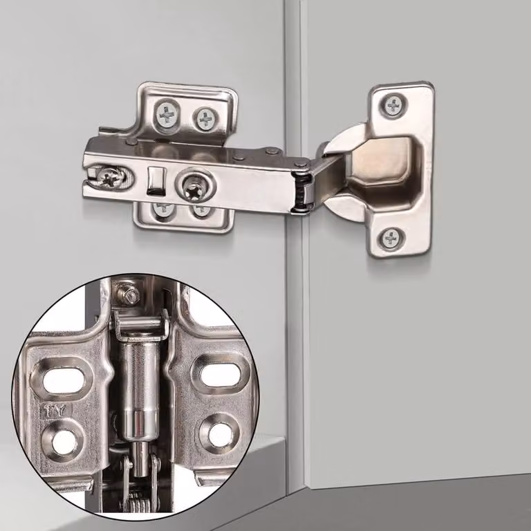FLAVORA 20-Piece Damped Concealed Cupboard Hinges in Silver Stainless Steel