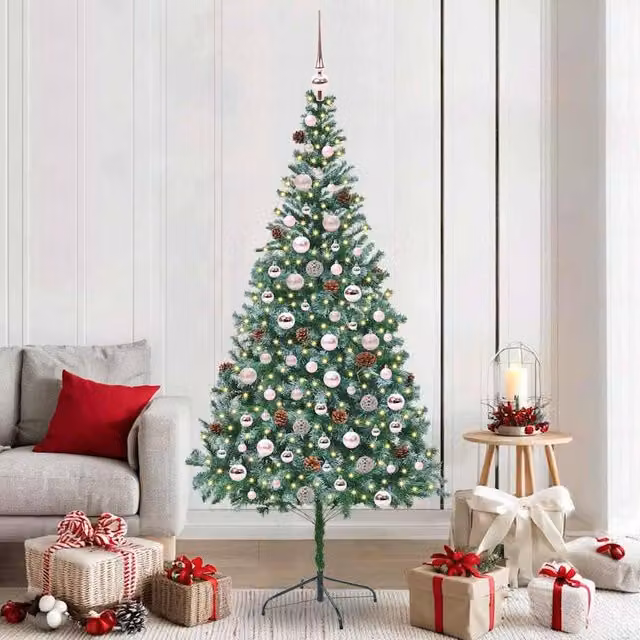 Berkfield Home Artificial Green Christmas Tree with Stand, Height: 210 cm