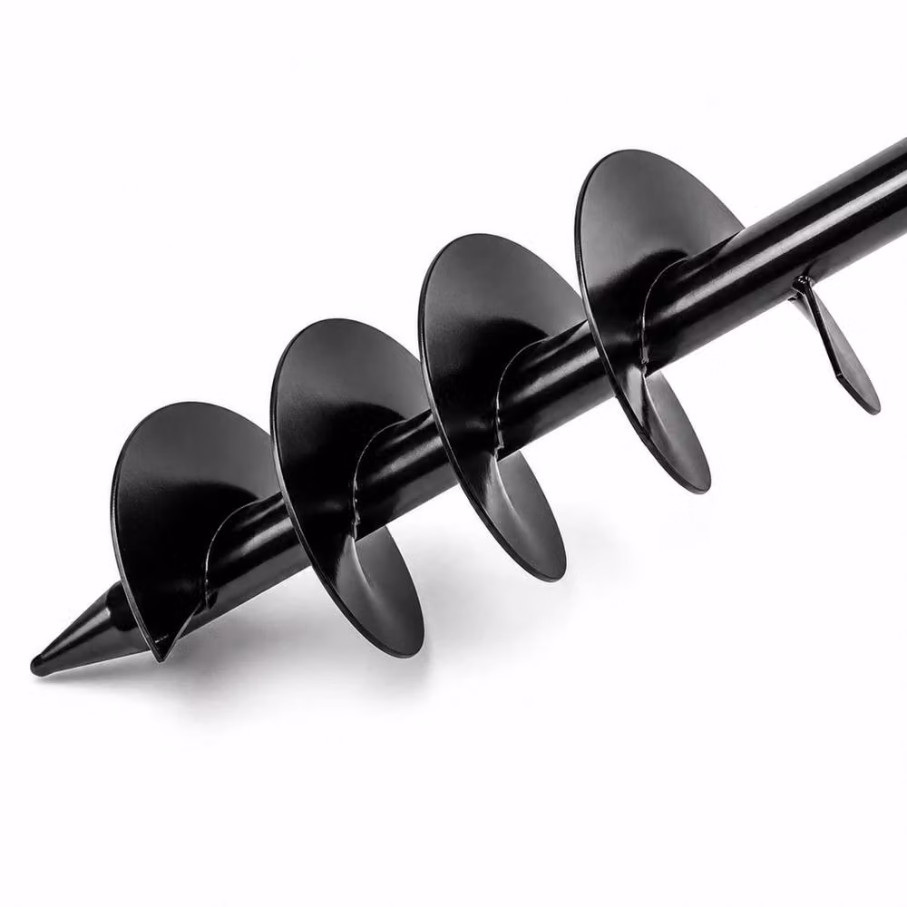 NESTLUNE Manual Post Hole Fence Hand Drill Earth Auger in Black, 2.5kg – 3