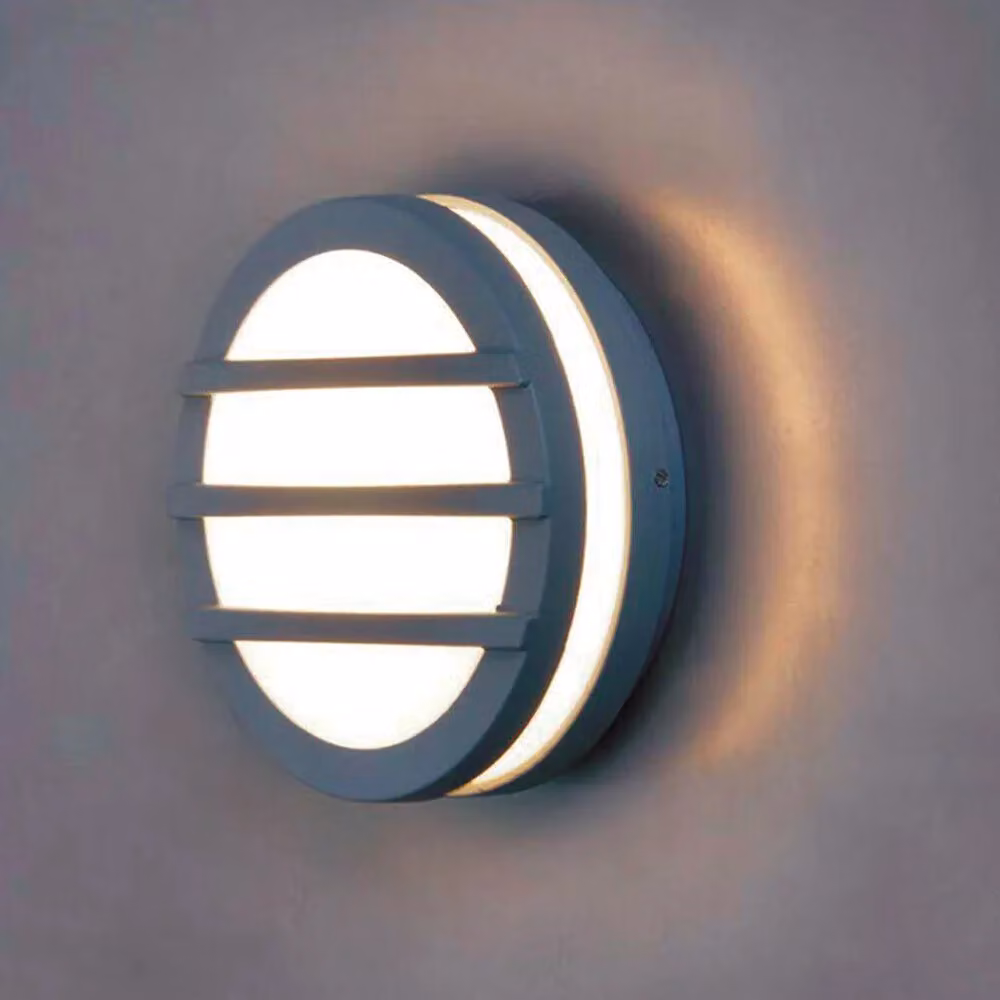 Loops Grey IP54 Outdoor LED Wall Light with GX53 9W Bulb – 2