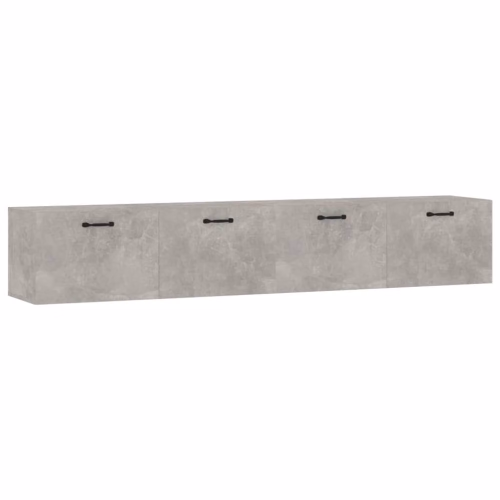 Berkfield Home Set of 2 Modern Wall Cabinets in Concrete Grey, W/D/H: 100 x 36.5 x 35 cm – 2