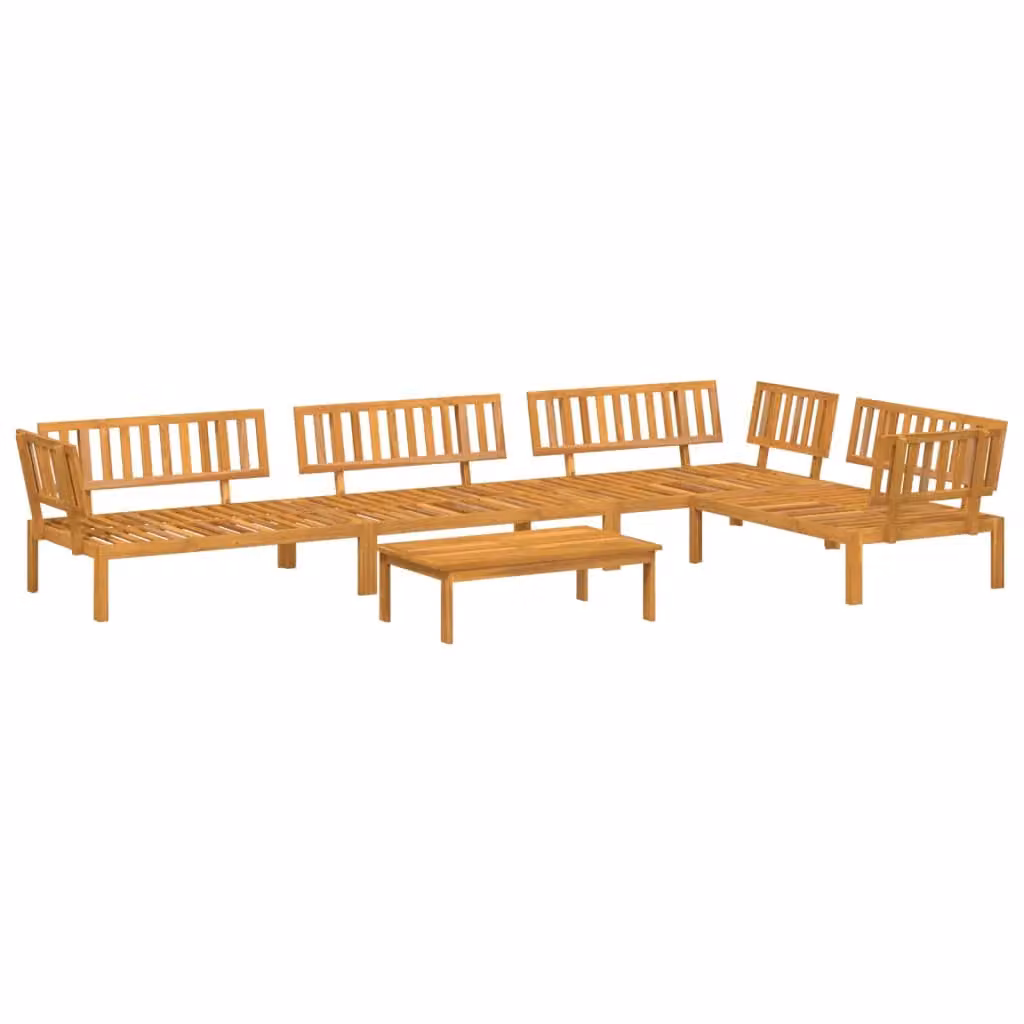 Berkfield Home 5 Piece Garden Pallet Sofa Set in Brown Solid Acacia Wood – 2