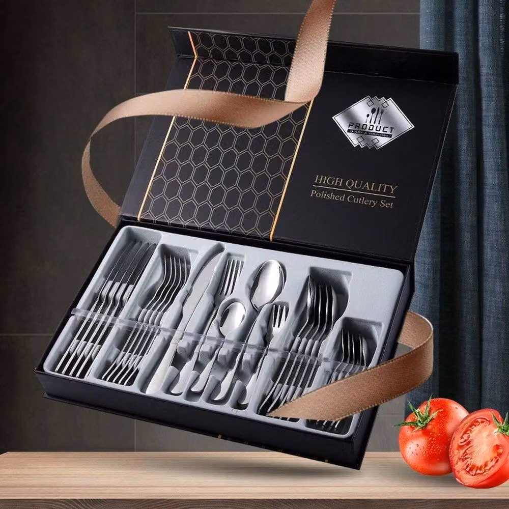 SPETLEK 30-Piece Polished Stainless Steel Cutlery Dinner Set in Silver – 4