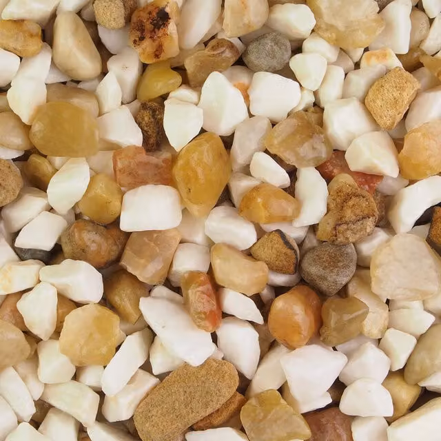 Warma Arctic Champagne Decorative Stone Gravel in Beige, White and Multicolour