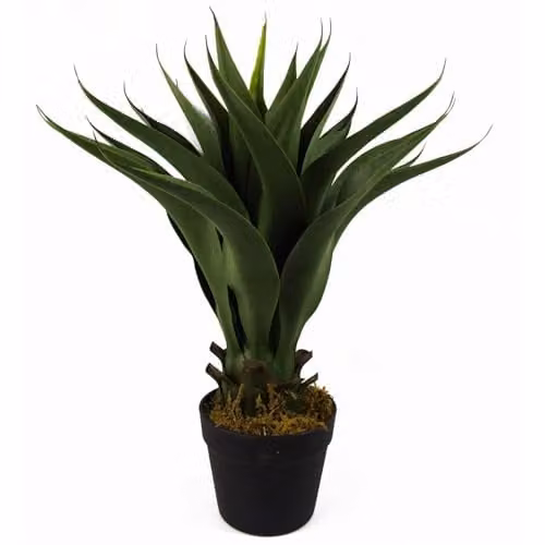 Leaf Design UK Realistic Green Artificial Tropical Palm Tree Tabletop Potted Plastic Plant – 1