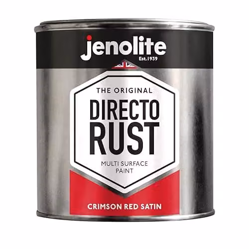 JENOLITE Directorust Satin Crimson Red RAL 3027 Weatherproof Wood Paint, 1 l – 1