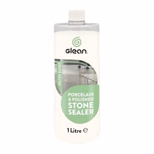 GLEAN Transparent Breathable Porcelain Tile Sealer, 1 l, Mould Resistant Dispersion for Indoor and Outdoor Marble, Granite, Ceramic and Polished Surfaces