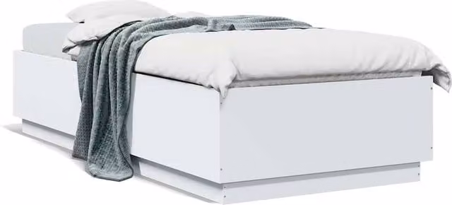 Berkfield Home Modern White Glossy Bed Frame W/D/H: 100 x 200 cm – 1