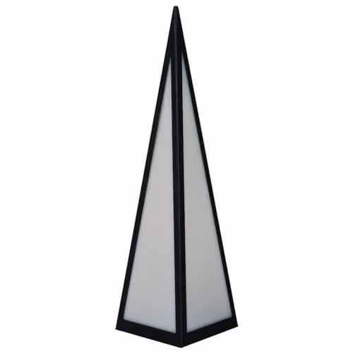 mysmartbuy Black Metal Pyramid Lantern Lamp, Battery Powered Weatherproof LED Light, H45 x W: 12 cm – 2