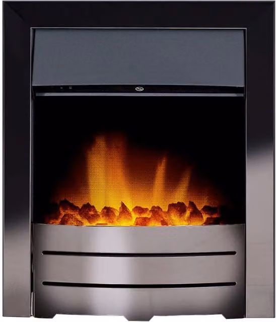 Adam Fires & Fireplaces Colorado Electric Fire in Black Nickel