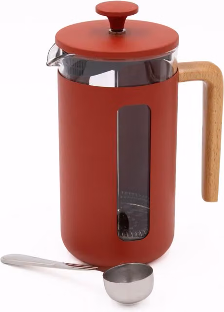 La Cafetiere Pisa 8-Cup Red Cafetiere and Stainless Steel Coffee Measuring Scoop 2-Piece Set – 1