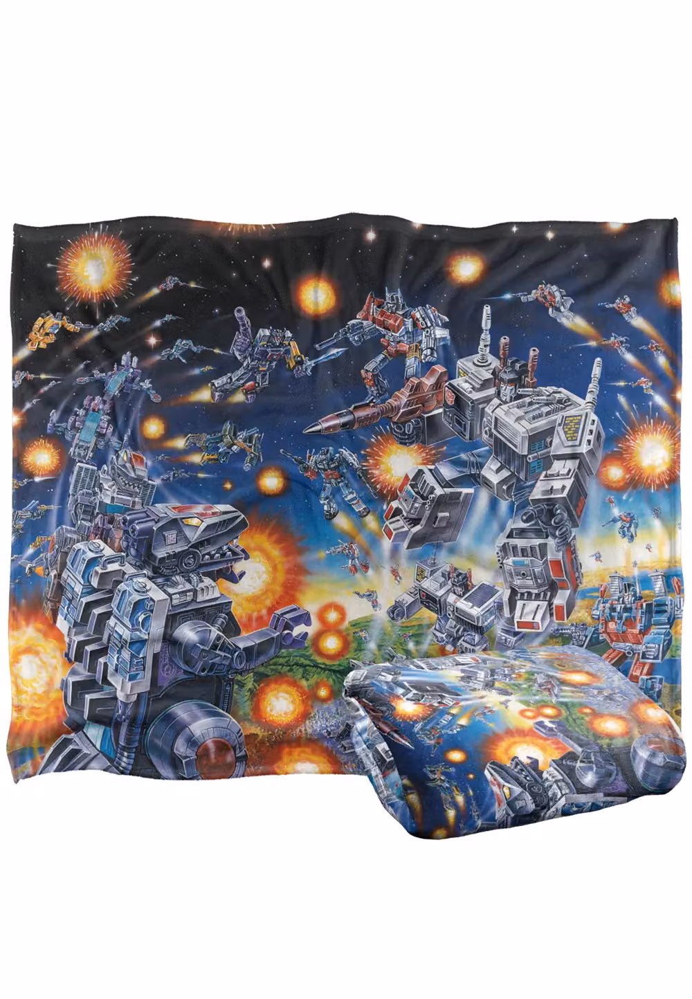 Hasbro Transformers Decepticon Box Art Super Soft Fluffy Throw Blanket in White and Multicolour, W/D/H: 152 x 127 cm – 2