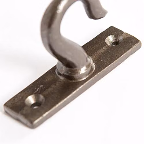 Hammer and Tongs Iron Hanging Hook in Matt Grey, Pack of 10 – 3
