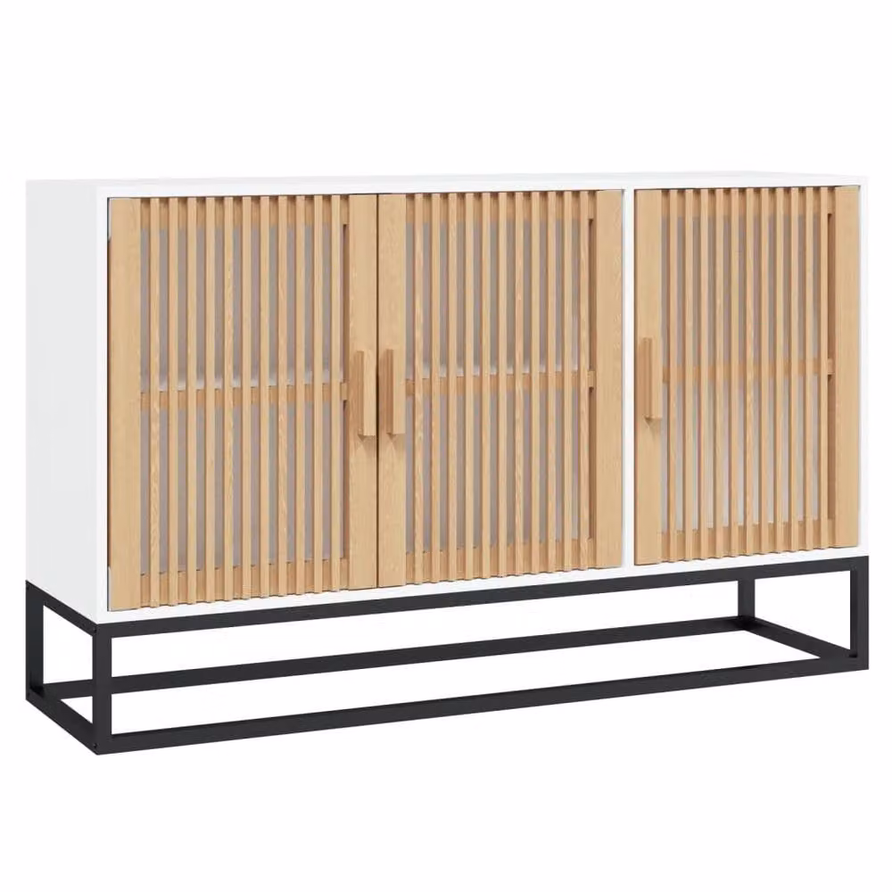Berkfield Home White Classic Sideboard, W/D/H: 105 x 30 x 65 cm – 2
