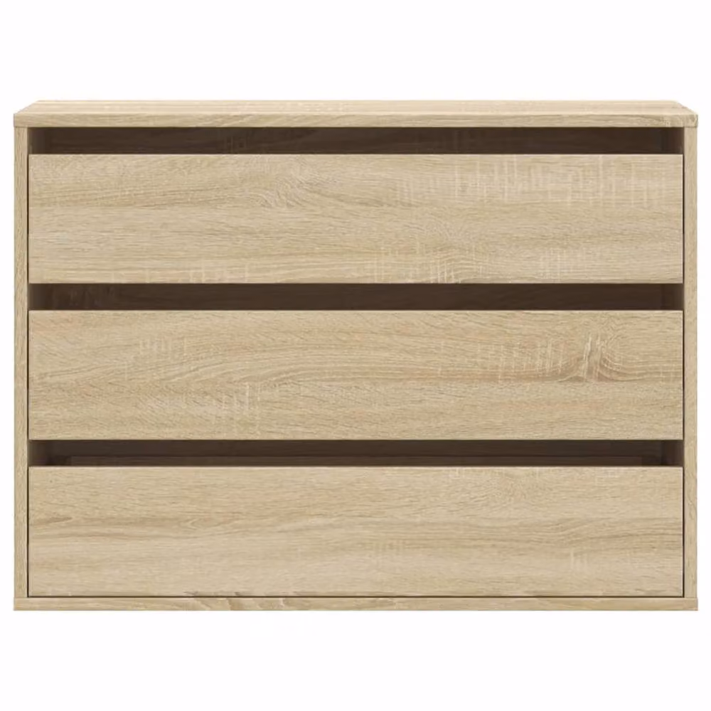 Berkfield Home Classic Corner Chest of Drawers in Sonoma Oak and Light Tan, W/D/H: 80 x 41 x 58 cm – 2