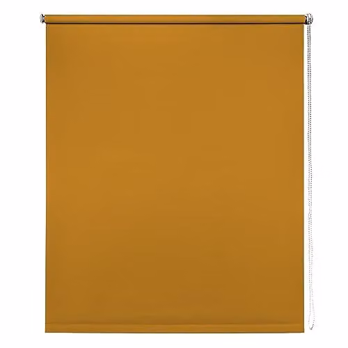 New Edge Blinds Thermal Blackout Roller Blind in Ochre, Width: 80 cm, Drop: 165 cm