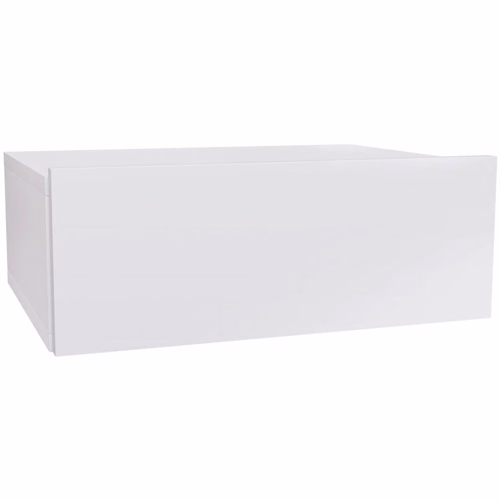 Wyld Haus Sosa White Wall Mounted Floating Bedside Table with Drawer, W/D/H: 40 x 30 x 15 cm – 2