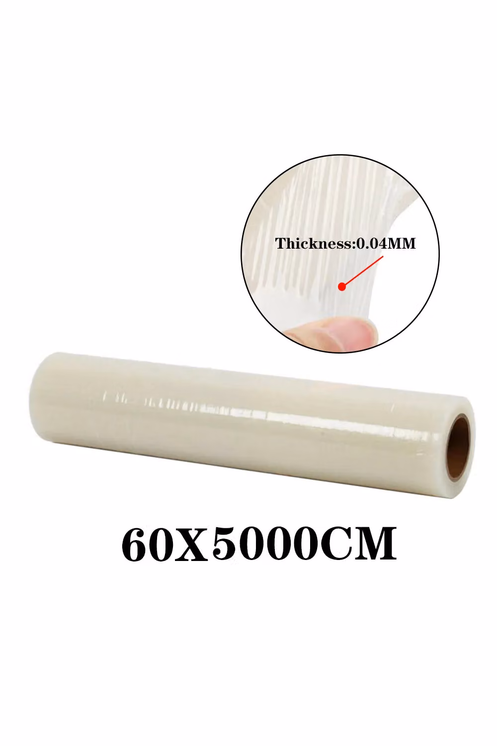 Living and Home Disposable Clear Self-adhesive Protective Film Roll, Transparent, W: 60 cm, L: 50 m – 2