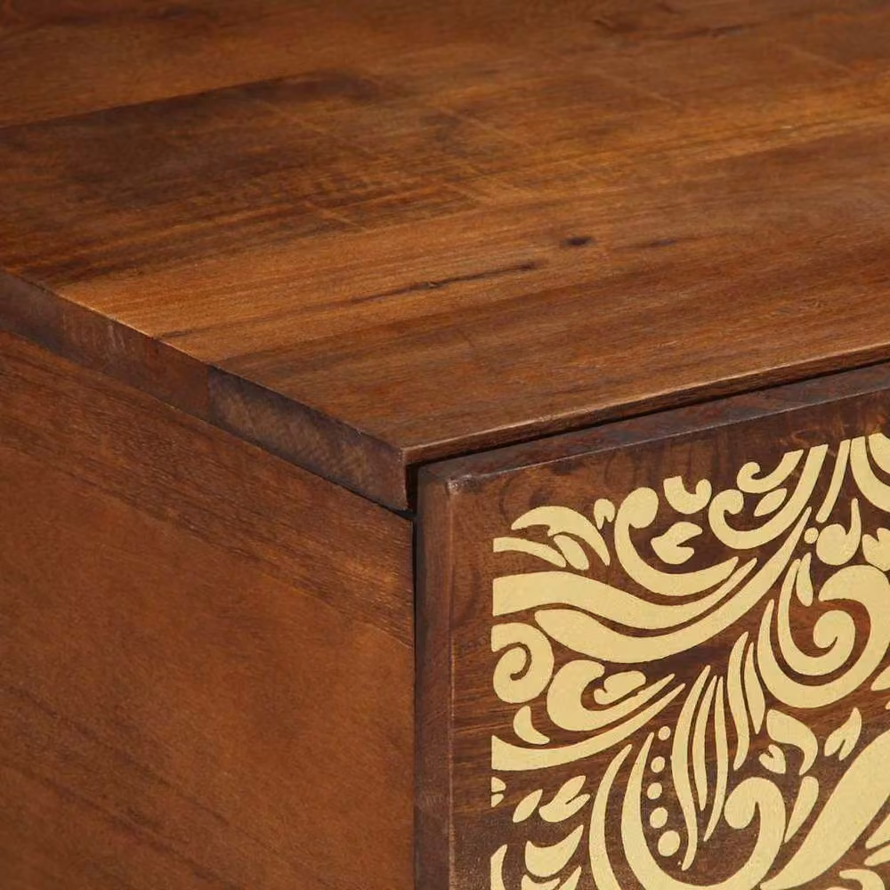 Berkfield Home Elegant Mango Wood Coffee Table, Brown, W: 100 cm, D: 54 cm, H: 40 cm – 3