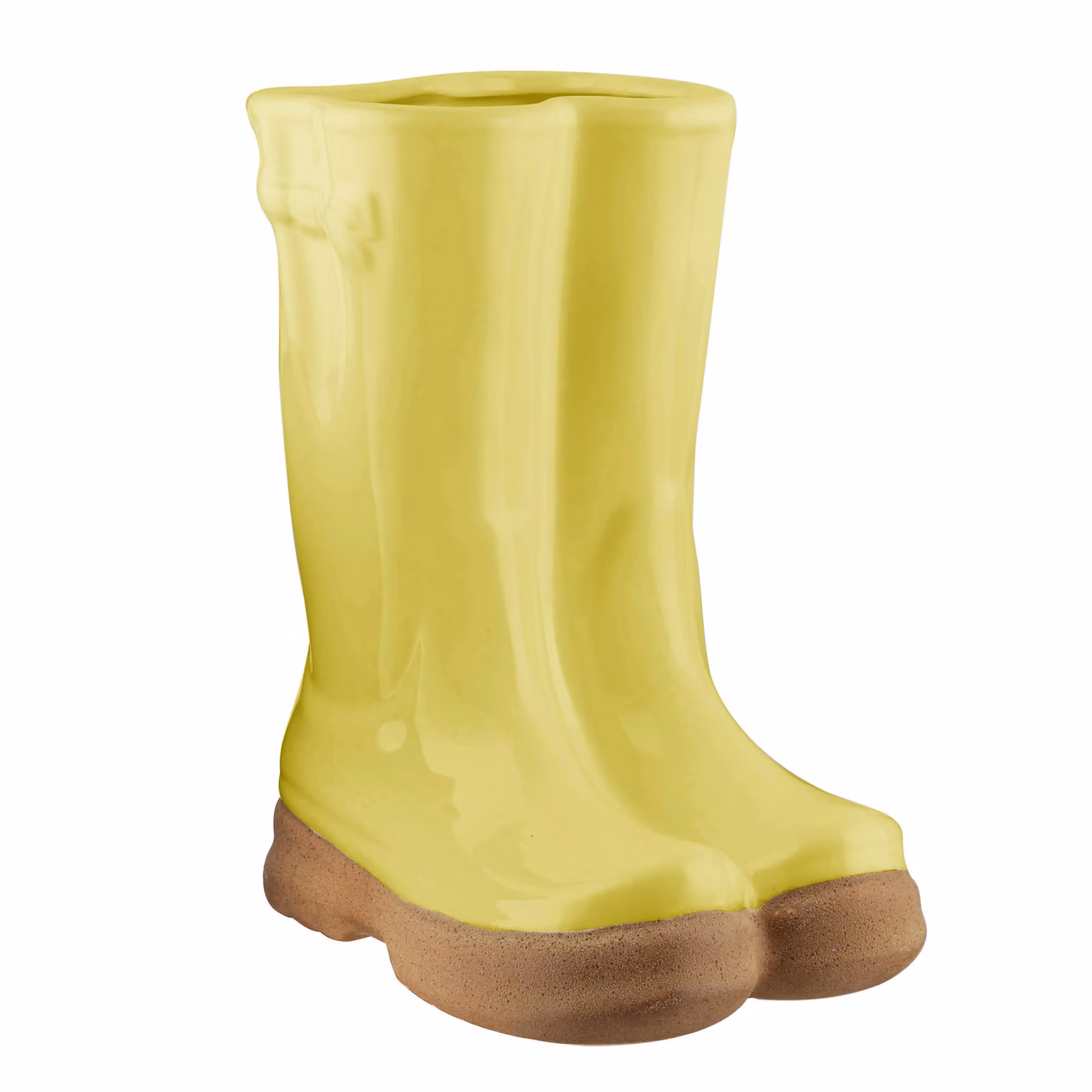 Dibor Large Yellow Wellington Boot Style Ceramic Planter for Indoor and Outdoor Use, H: 29.5 cm, W: 24 cm – 2