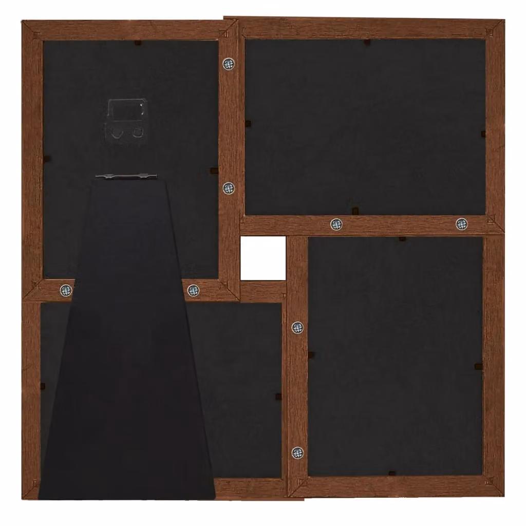 Berkfield Home Modern Rectangular Collage Photo Frame in Dark Brown for 4 Pictures, Size: 13 x 18 cm – 3
