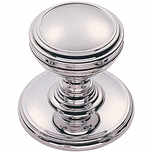 Loops Ringed Tiered Cupboard Door Knob in Polished Chrome, 30mm Diameter