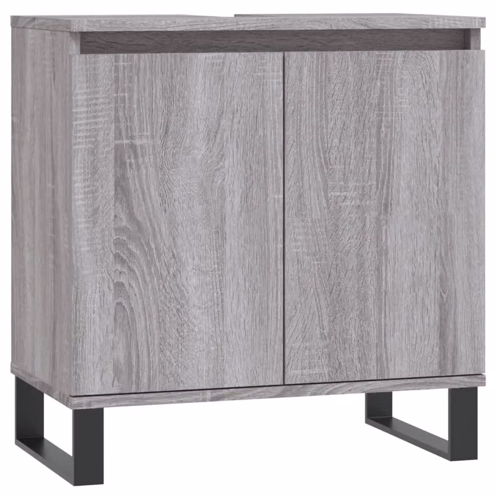 Berkfield Home Grey Sonoma Bathroom Cabinet, W/D/H: 58 x 33 x 60 cm