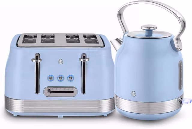 Swan Retro Kitchen Bundle in Blue