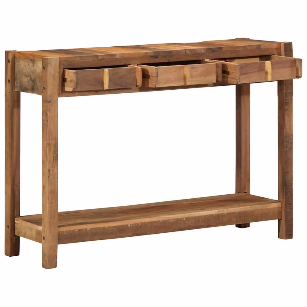 Berkfield Home Reclaimed Solid Wood Console Table in Brown, W/D/H: 107 x 33 x 76 cm – 2