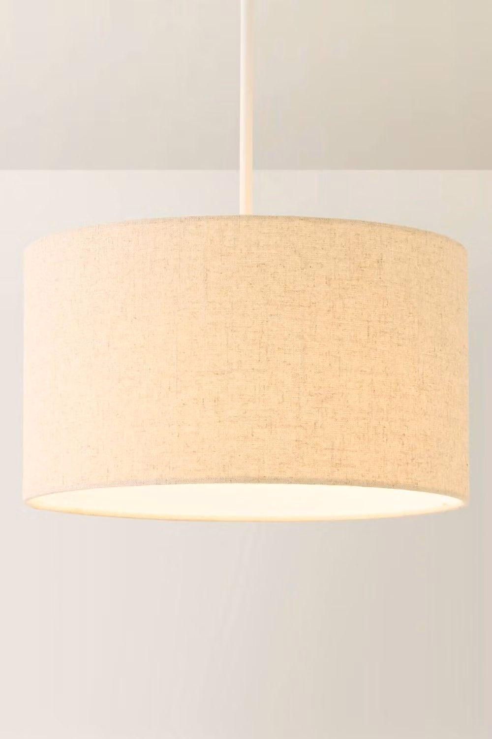 ValueLights Reni Large Fabric Linen Easy Fit Cylinder Drum Pendant Lamp Shade in Beige – 2