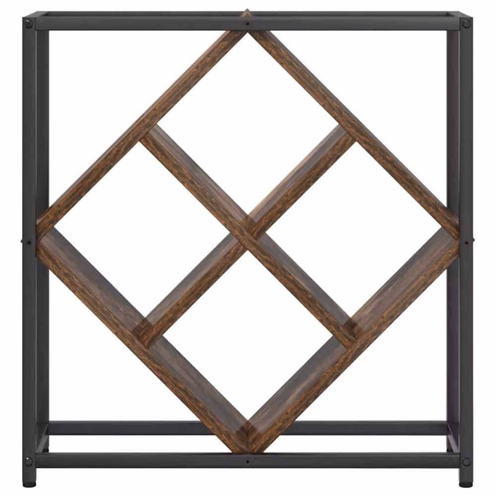 Berkfield Home Beautiful Wine Rack in Smoked Oak Brown, W/D/H: 51 x 18.5 x 52.5 cm – 4