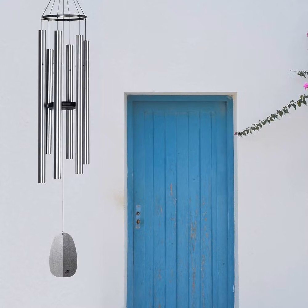 Woodstock Chimes WWOS Windsinger Chimes of Orpheus in Silver, H x W x D: 137.16 x 19.69 x 19.69 cm – 2
