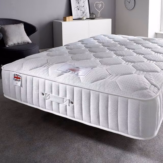 Somnior Beds Ltd Pressure Relief Comfort Pocket Spring Mattress, White, W/D/H: 90 x 190 cm