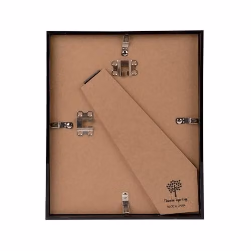 Nicola Spring Black Rectangular 3D Deep Box Wooden Photo Frames with Ivory Mount, Pack of 5 – 2