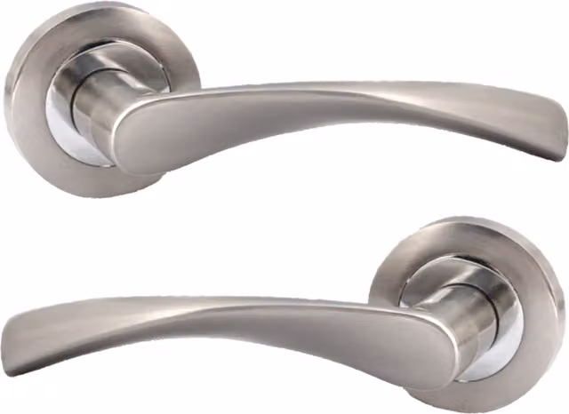 Betley Butterfly Brushed Chrome Silver Door Handles