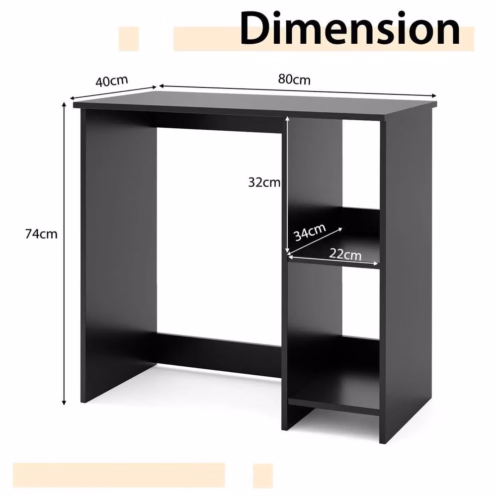 Kelvenix Modern Black Matt Writing Desk for Home Office – 2