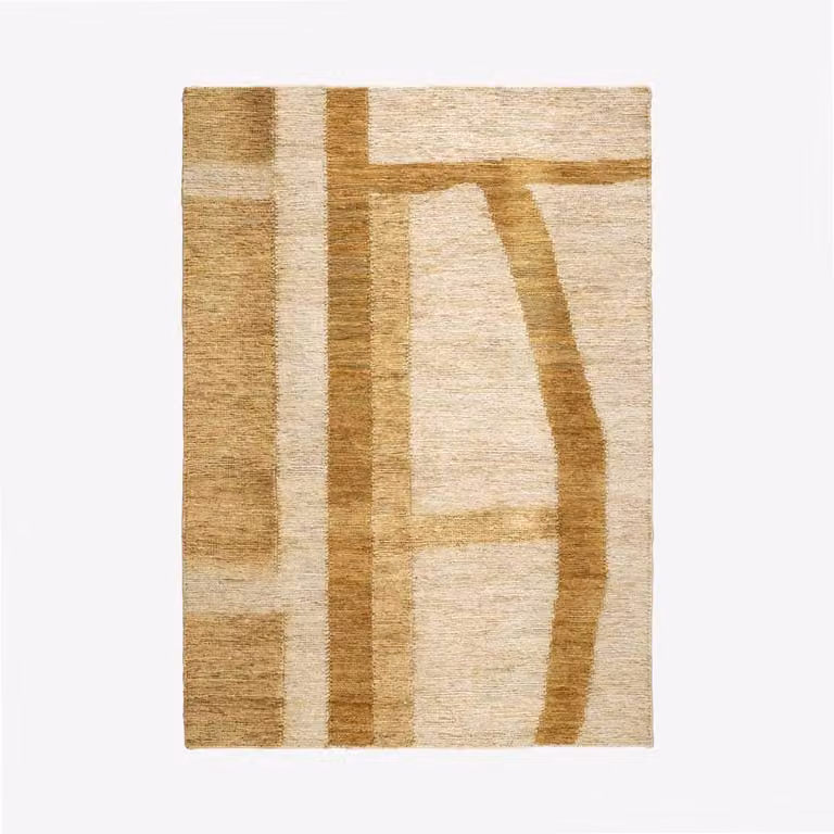 Atkin and Thyme Delphin Woven Jute and Cotton Striped Rug, Beige, W: 170 cm, D: 240 cm