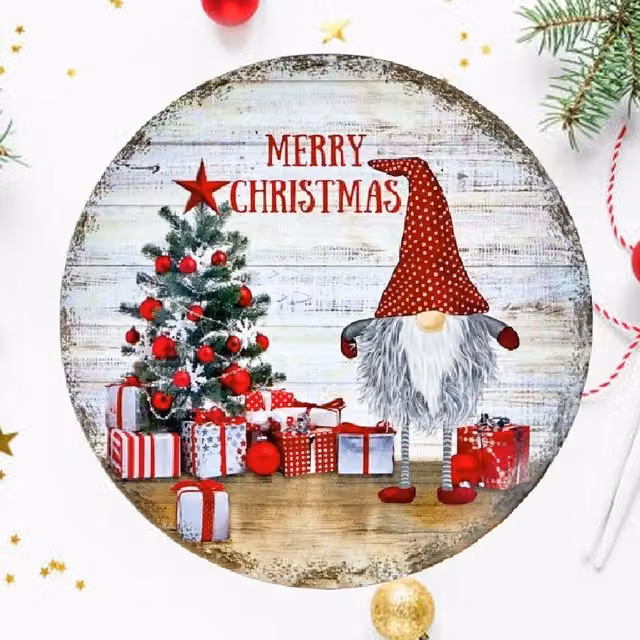 Premier Christmas Gonk Decorative Round Charger Plate Placemat, Diameter: 40 cm, Multicolour